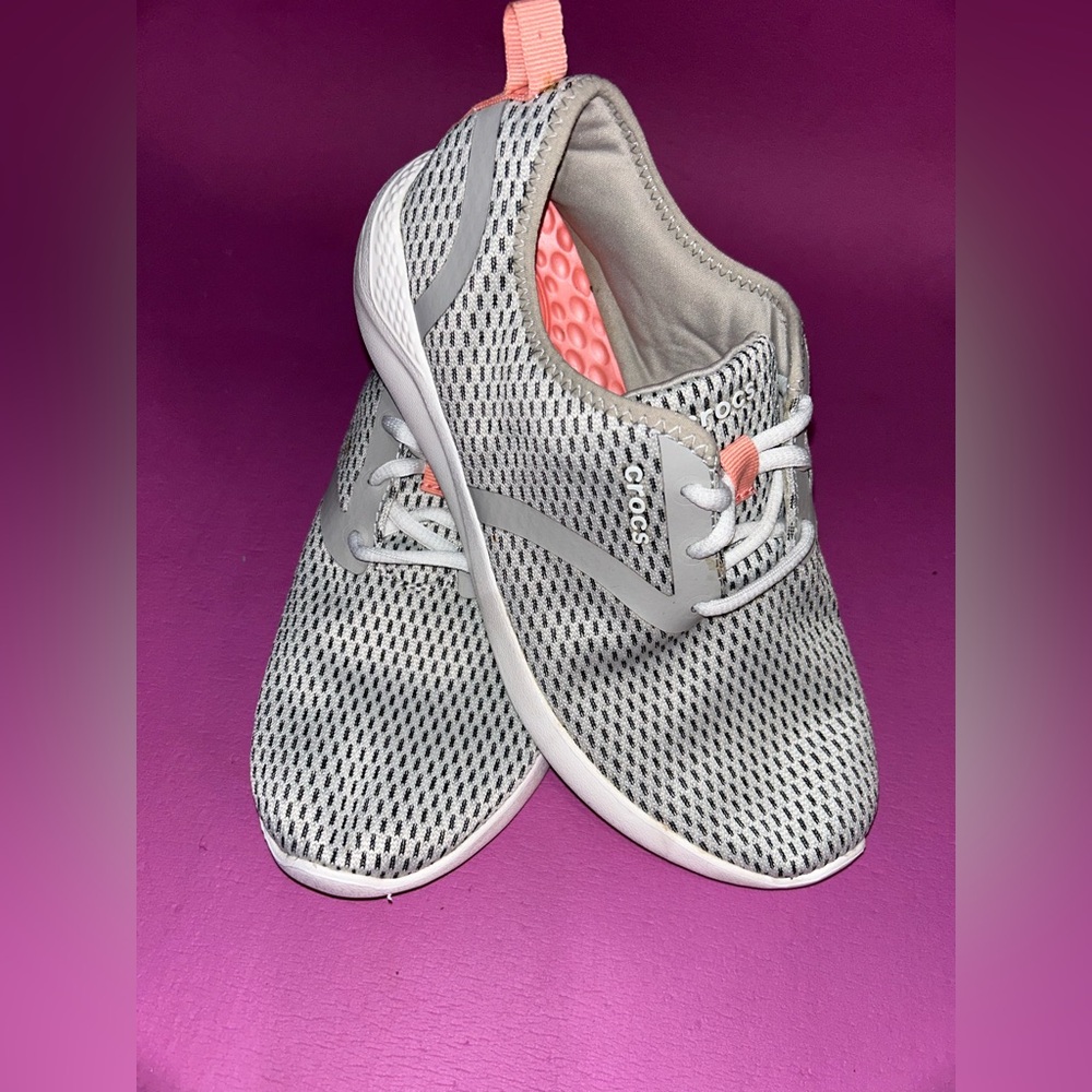 Crocs literide mesh lace up shoes women size 7